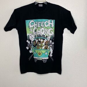 PRO Super Heavy 100% Cotton Cheech & Chong Black T Shirt Size L